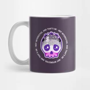 Not interested - asexual pride skull Mug